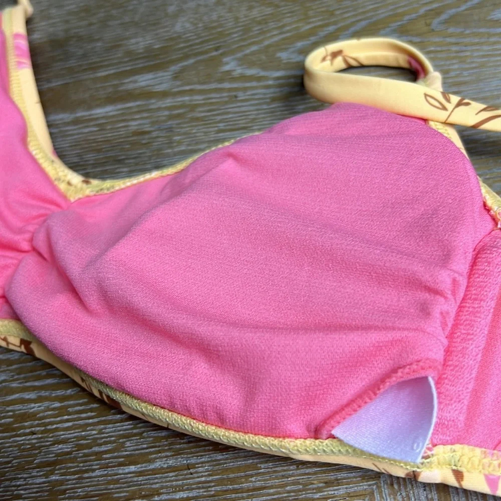 SANDFLOWER Yellow Cinched Bralette S